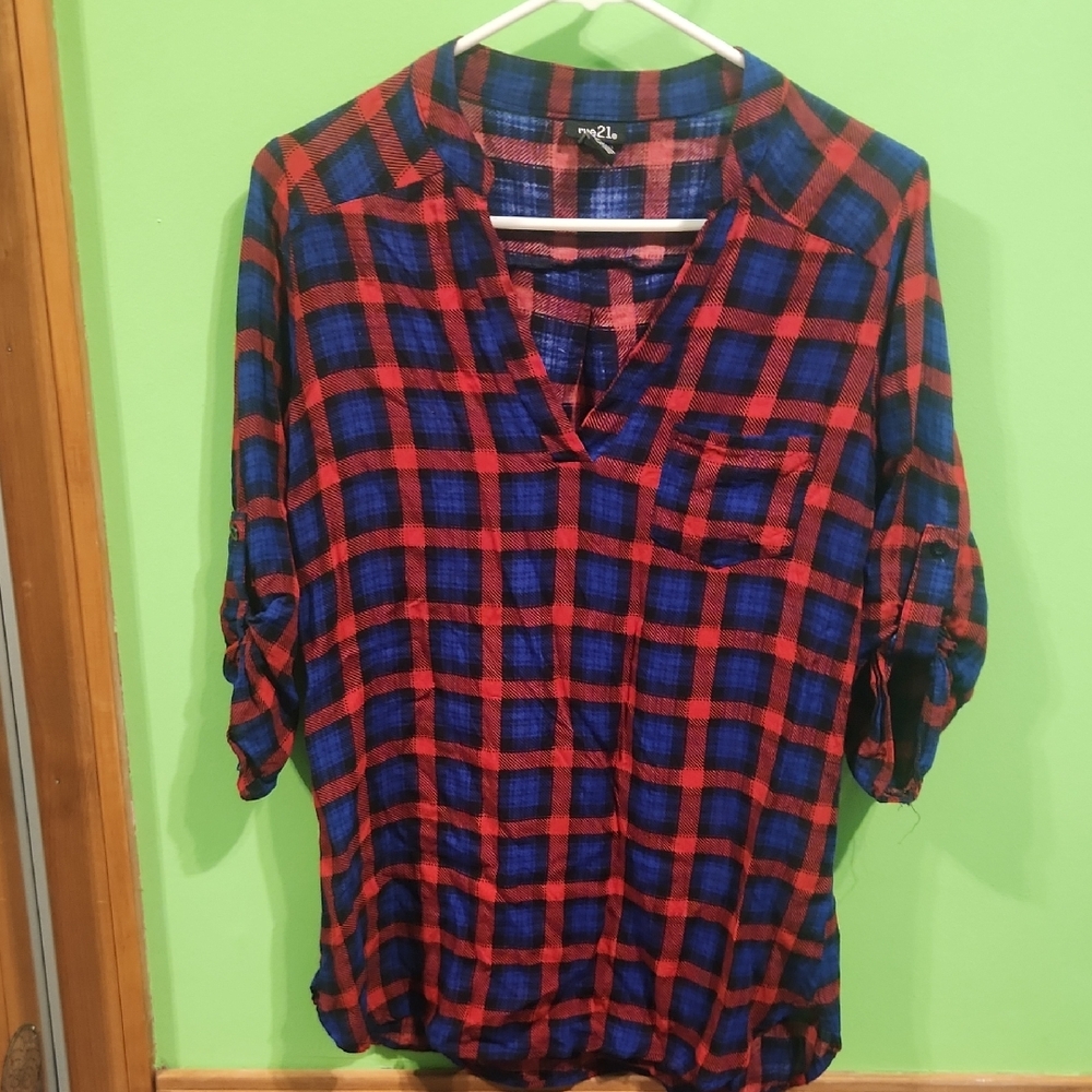 Plaid Vibrant Top